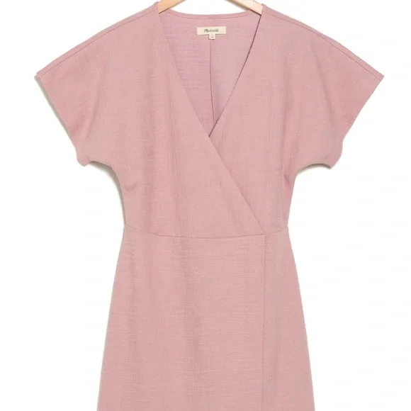 madewell cross front flutter sleeve mini dress Cross-Front Flutter-Sleeve Mini Dress